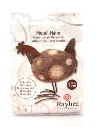 Metalldelar, höna, liten brun