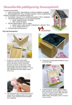 Birdhouse, instruction