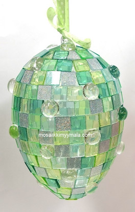 Acrylic mosaic, Glitter Silver, 205 pc / 50g