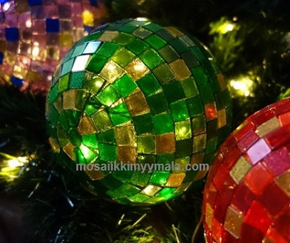 Akryl Mosaik, Glitter Green, 205 st / 50g