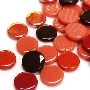 Penny-pärlor, Röd Mix, 50g