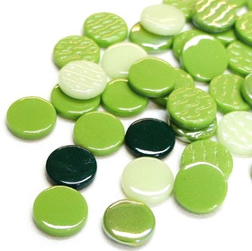 Penny-pärlor, Grön Mix, 50g