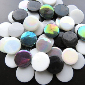 Penny-pärlor, Svart Mix, 50g