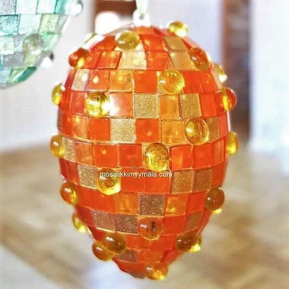 Akryl Mosaik, Orange, 205 st / 50g