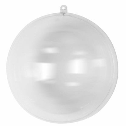 Plastic ball, 2 parts, 20 cm, transparent