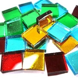 Mirror Mosaic, Multicolor Mix, 1x1cm, 125g