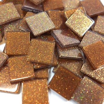 Acrylic Mosaic, Glitter Chestnut, 205 pc / 50g