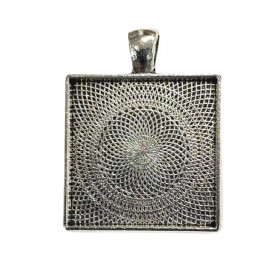 Ramberlock, 38 mm, fyrkantig, färg silver