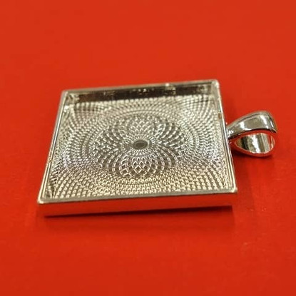 Ramberlock, 38 mm, fyrkantig, färg silver