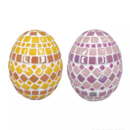 Påskägg, 2 st, Violett-Karamell, DIY
