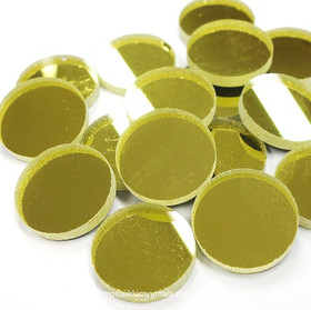 Spegelmosaik, Guld, runda, 20 mm, 500 g (2:a kvalitet)