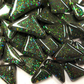 Soft Glas Glitter, Black 500g