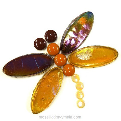 Ellips, Mustard, 5 st, transparent