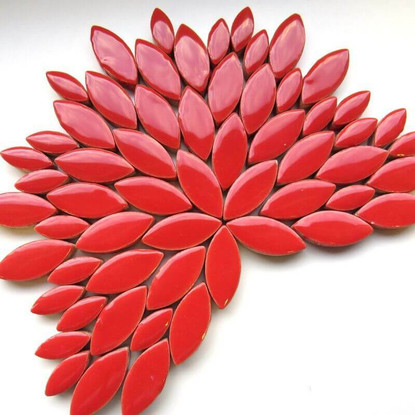 Ceramic leaves, Poppy Red, 50g