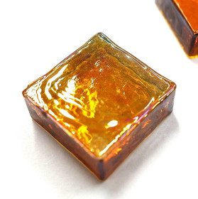 Form Glass, Neliö, Amber, 20 kpl
