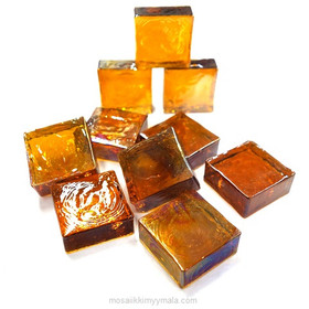Form Glass, Neliö, Amber, 20 kpl