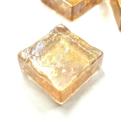 Form Glas, Fyrkant, Light Peach, 20 st