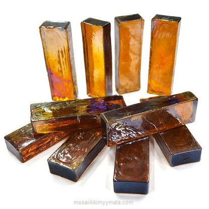 Form Glas, Rektangel, Amber, 10 st
