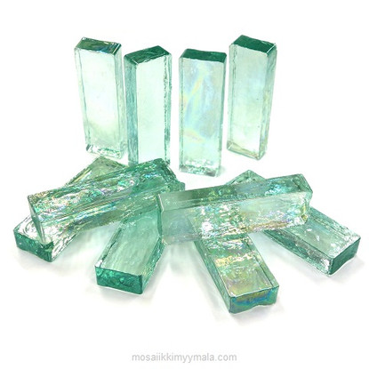 Form Glas, Rektangel, Aqua, 10 st