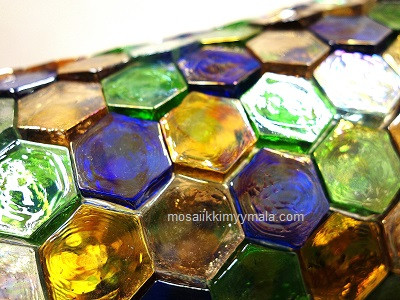 Form Glas, Hexagon, Amber, 12 st