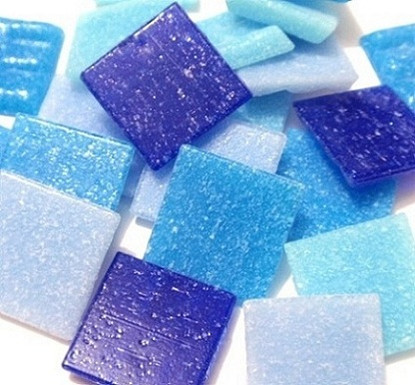 Joy Glass, Blue Mix, 2x2cm, 1kg