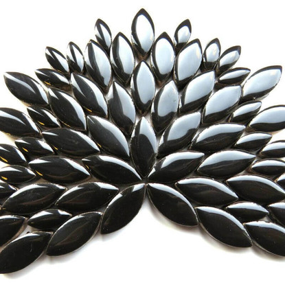 Ceramic leaves, Black, 50g