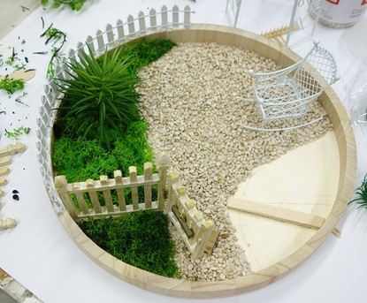 Puutarha-aita, natural, 30x3 cm