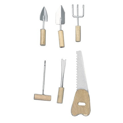 Metallic-wooden tools, 6 pcs