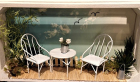 Garden fence, white, 30x3cm