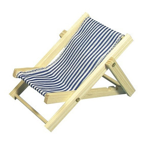 Wooden sunbed, royal blue