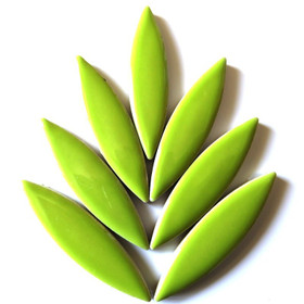 Ceramic ellipse, Kiwi, 4 pcs