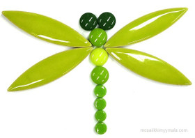 Ceramic ellipse, Kiwi, 4 pcs