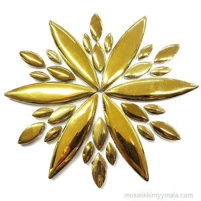 Keramiska ellips, Gold, 4 st