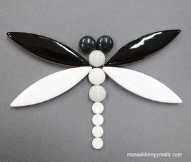 Ceramic ellipse, Black, 4 pcs