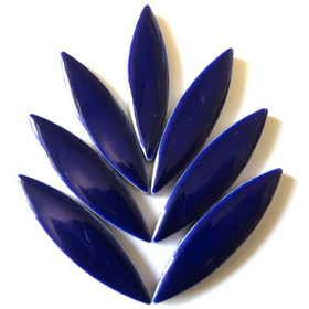 Ceramic ellipse, Indigo, 4 pcs