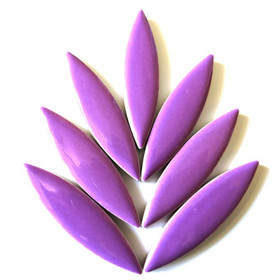 Ceramic ellipse, Pretty Purple, 4 pcs