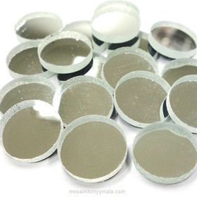 Mirror Mosaic, Silver, round, 20 mm, 50g