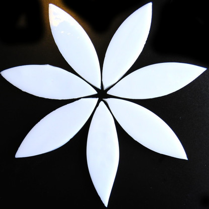 Large petals, White, 7 pcs