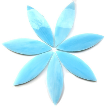 Large petals, Azurite, 7 pcs