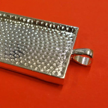 Ramberlock, stor rektangulär, färg silver