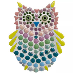 Baby Owl, Teal-Purple, 16 cm, DIY