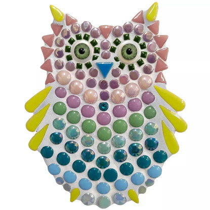 Baby Owl, Teal-Purple, 16 cm, DIY