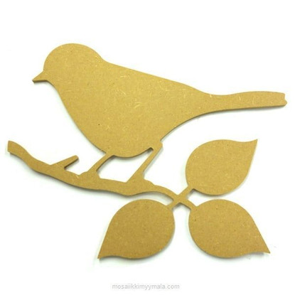 Fågel, 24 cm, MDF