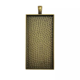 Ramberlock, stor rektangulär, färg brons