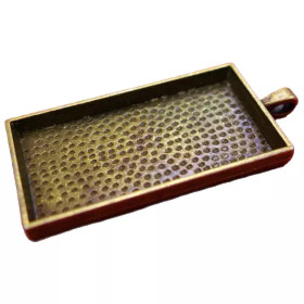 Ramberlock, stor rektangulär, färg brons