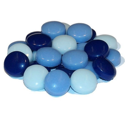 Fantasy Glas, Runda 12mm, Blå Mix, 1kg