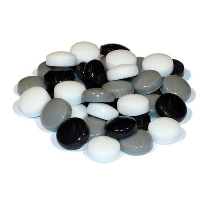 Fantasy Glass, Round 12mm, Grey Mix, 200g