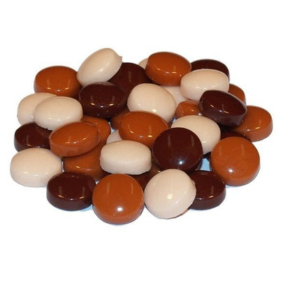Fantasy Glass, Round 12mm, Brown Mix, 200g