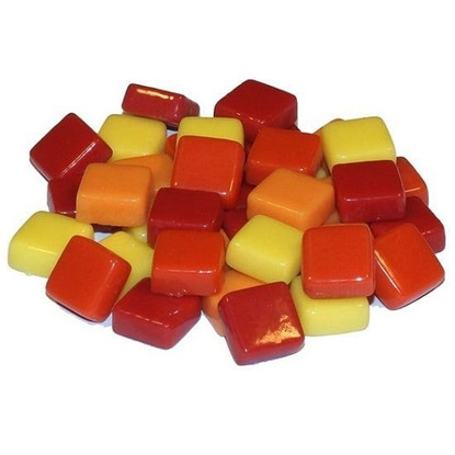 Fantasy Glas 10mm, Yellow-Red Mix, 200g