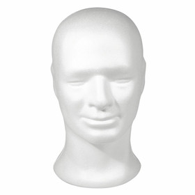 Styrofoam head, masculine, 30,5 cm 